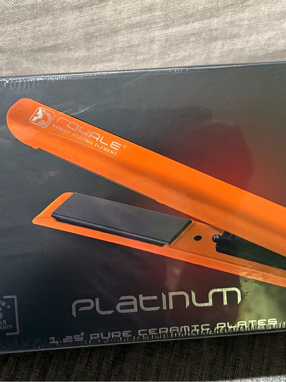 Royale Ceramic Style Iron in Glossy Orange